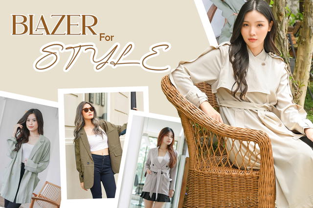 Thumbnail 3 Rekomendasi Blazer Wanita Panjang Selutut